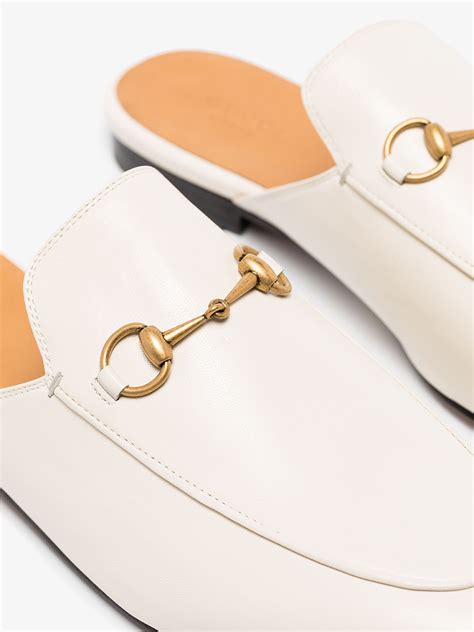 gucci princetown mules white|Gucci princetown leather flat mules.